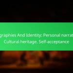 Biographies And Identity: Personal narrative, Cultural heritage, Self-acceptance
