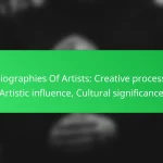 Biographies Of Artists: Creative process, Artistic influence, Cultural significance