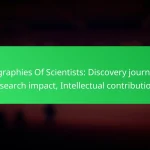 Biographies Of Scientists: Discovery journeys, Research impact, Intellectual contributions