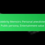 Celebrity Memoirs: Personal anecdotes, Public persona, Entertainment value