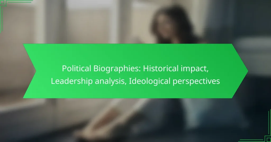 Political Biographies: Historical impact, Leadership analysis, Ideological perspectives