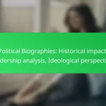 Political Biographies: Historical impact, Leadership analysis, Ideological perspectives