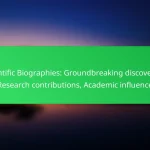 Scientific Biographies: Groundbreaking discoveries, Research contributions, Academic influence