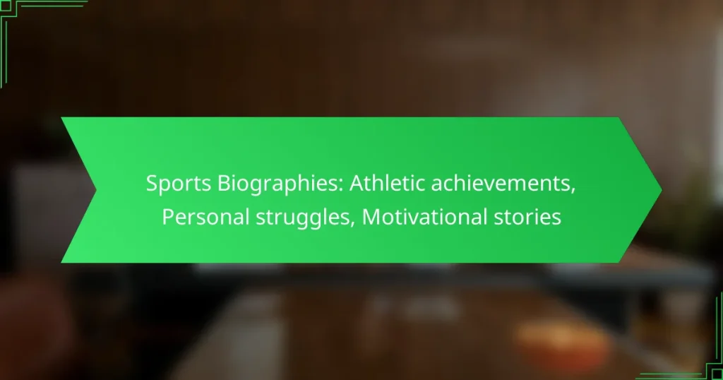 Sports Biographies: Athletic achievements, Personal struggles, Motivational stories