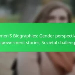 Women’S Biographies: Gender perspectives, Empowerment stories, Societal challenges