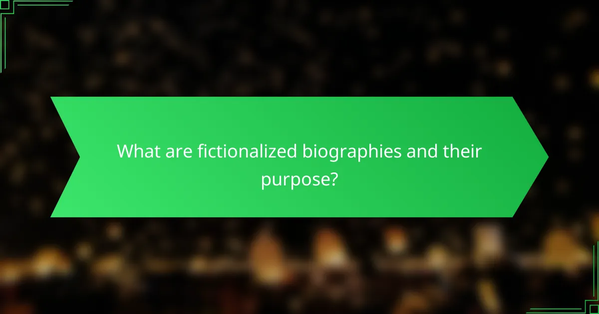 What are fictionalized biographies and their purpose?