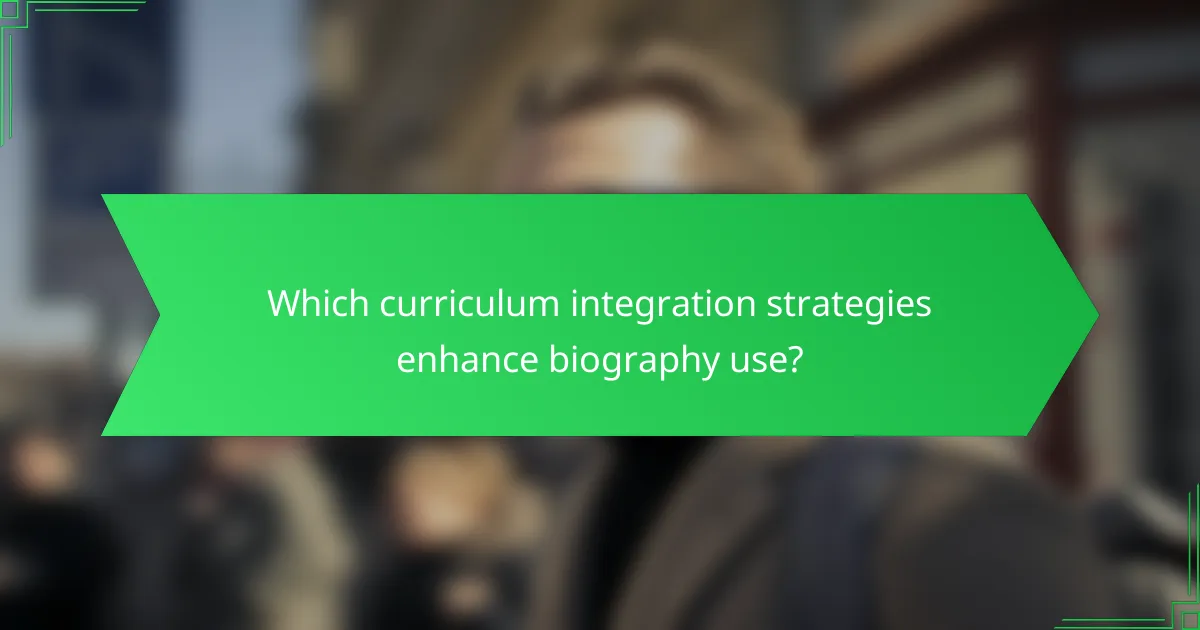 Which curriculum integration strategies enhance biography use?