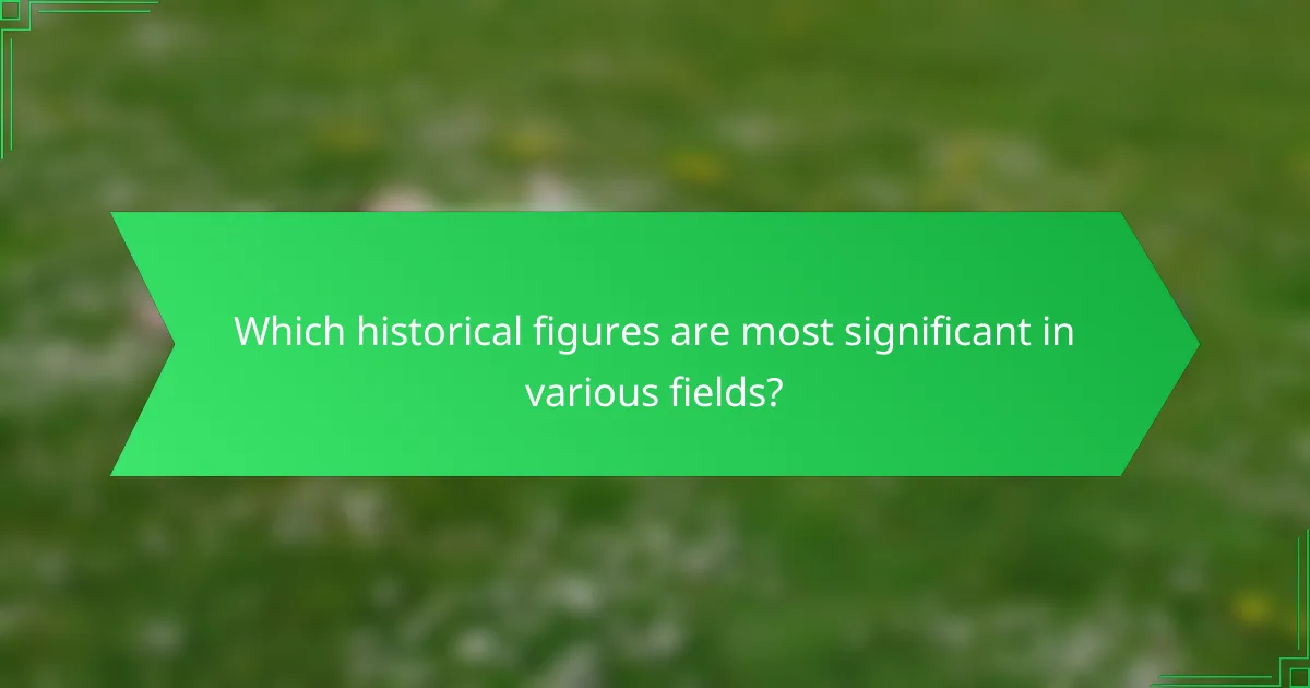Which historical figures are most significant in various fields?